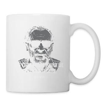 Bukowski-Dichterporträt mit fettem Zitat - Tasse - Weiß - Rechts