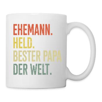 Bester Papa der Welt Gradient - Tasse - Weiß - Rechts