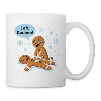 Leb Kuchen Funny German Gingerbread Pun - Mug - white - Right