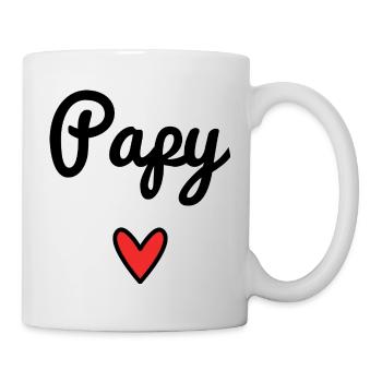 PAPY. PAPA. FÊTE DES PÈRES. BONNE FÊTE PAPA - Mug blanc - blanc - Droite