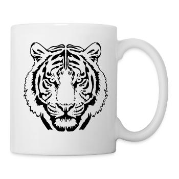 Tiger Line Art - Mug - white - Right