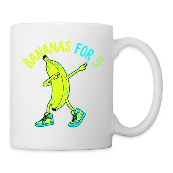 Bananes pour 5 Bananes à tamponner - Mug blanc - blanc - Droite