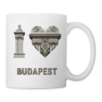 I Love Budapest – Klassische Architektur - Tasse - Weiß - Rechts