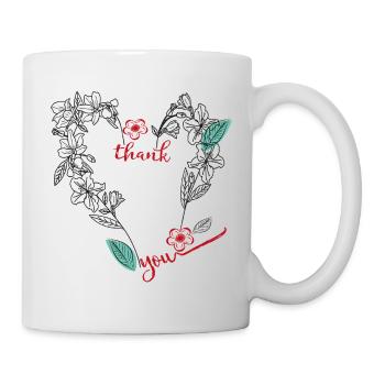 Thank you heart - Mug - white - Right