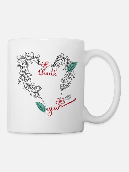  Dankeschön Herz - Tasse - Weiß