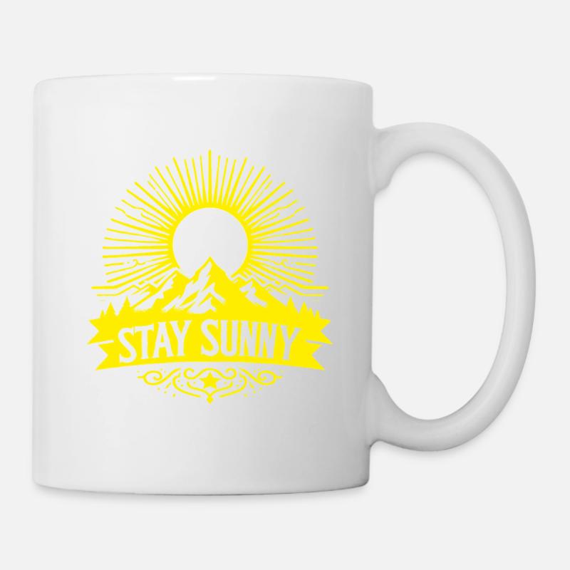 Stay sunny - white Sun - Tasse - Weiß
