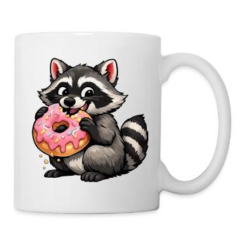 Délice aux beignets au raton laveur - Mug blanc - blanc - Droite