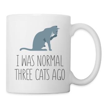 I Was Normal Three Cats Ago - Mug - white - Right