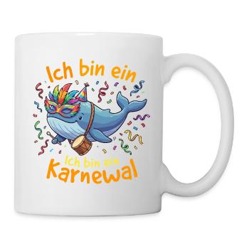 Ich bin ein Karnewal Konfetti Damen Karneval Lusti - Tasse - Weiß - Rechts