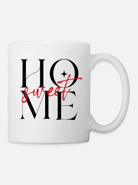 Süßes Schriftbild Rot - Tasse - Weiß