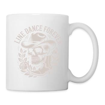 Schädel mit Cowboyhut Line Dance Forever - Tasse - Weiß - Rechts