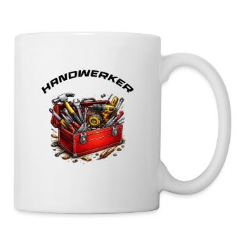 Dessin animé de la boîte à outils à fenêtres manuelles - Mug blanc - blanc - Droite