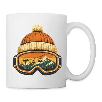 Skieur Sports d’hiver Après Ski Beanie Ski Goggles - Mug blanc - blanc - Droite