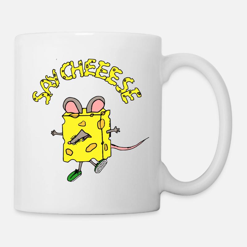 Cheese hero in comic style - Mug - white