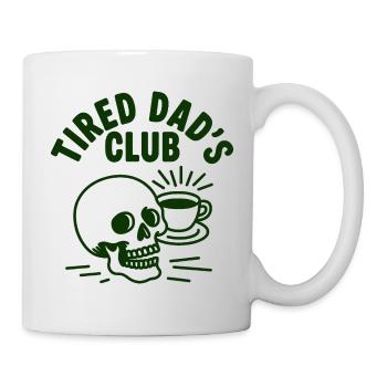 Le crâne et le café du club du père fatigué - Mug blanc - blanc - Droite