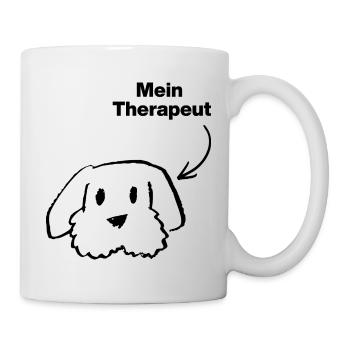 MEIN THERAPEUT: HUND! 🐶 DOGLOVER FELLNASEN HUNDE - Tasse - Weiß - Rechts