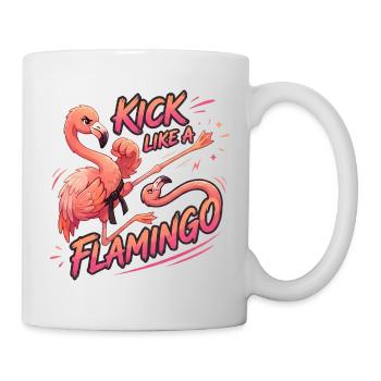 Les proverbes du karaté des Flamants roses donnent des coups de pied comme un flamant rose - Mug blanc - blanc - Droite