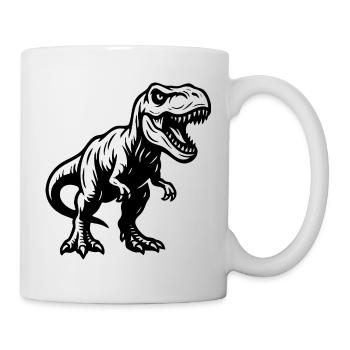 Tyrannosaurus Rex – Dinosaurier - Tasse - Weiß - Rechts