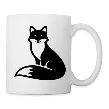 Fuchs Tier - Tasse - Weiß - Rechts