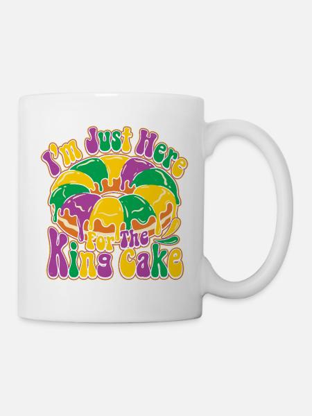 King Cake Mardi Gras - Tasse - Weiß