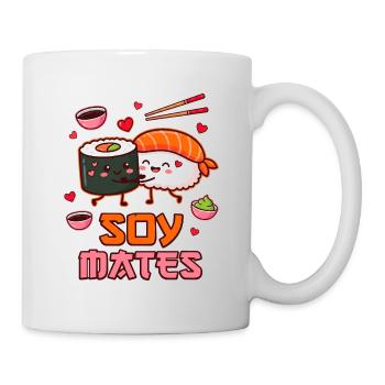 Soy Mates Valentine - Humour drôle de sushi - Mug blanc - blanc - Droite