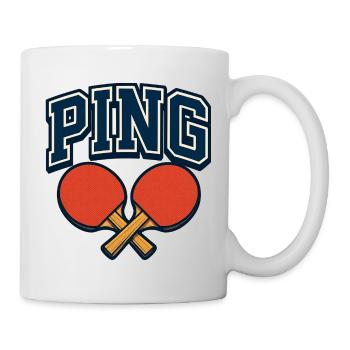 Tischtennis – Tennistisch - Tasse - Weiß - Rechts
