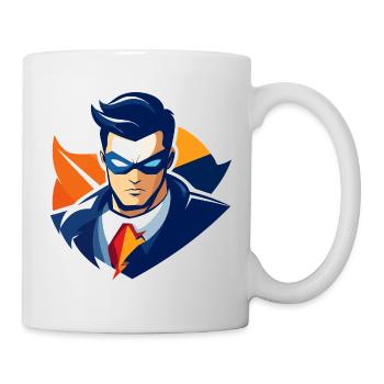 Mask Hero Suit Business Superhero Icon Graphic - Mug - white - Right
