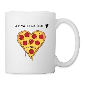 Coeur pizza Valentins - Mug blanc - blanc - Droite