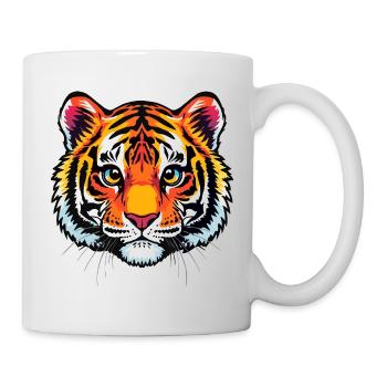 Cute tiger head - Mug - white - Right