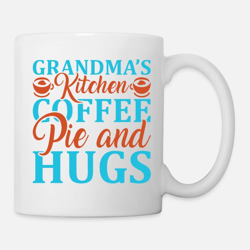 La cuisine de grand-mère : café, boissons et câlins - Mug blanc - blanc