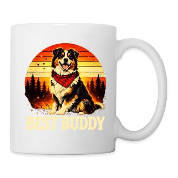Australian Shepherd - Tasse - Weiß - Rechts