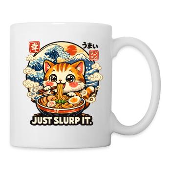 Ramen Cat Just Slurp It - Mug - white - Right