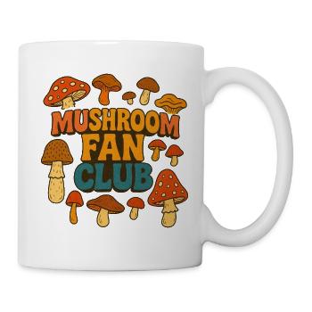Mushroom Club Retro Doodle - Mug - white - Right