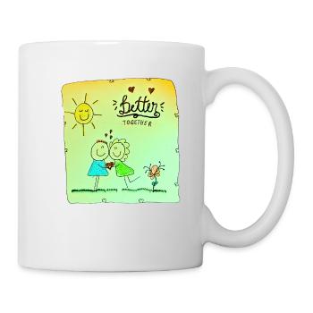 Better together Drawing - Mug - white - Right