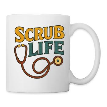 Scrub Life Medical Stethoscope - Mug - white - Right