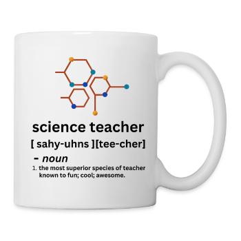 Science teacher funny noun definition - Mug - white - Right