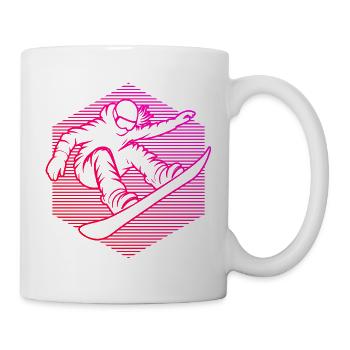 Kompaktes Snowboard Design für Snowboard für - Tasse - Weiß - Rechts