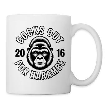 Dicks out for Harambe - Funny Meme T-Shirt - Mug - white - Right