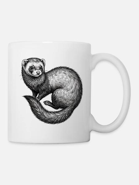 Frettchen - Tasse - Weiß