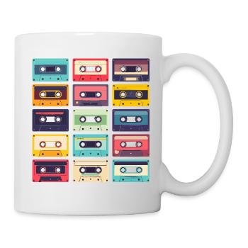 Cassettes Pop Art Pattern - Mug - white - Right