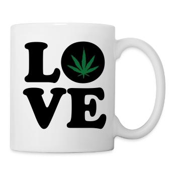 Love weed cannabis  - Mug blanc - blanc - Droite
