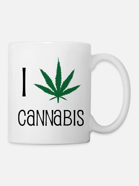 Ich liebe Cannabis - Tasse - Weiß
