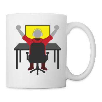 Victory on the gaming setup - Mug - white - Right