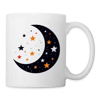 Moon and Stars Moon Star Pattern of Night Motif - Mug - white - Right