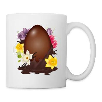 Chocolate Easter Egg with Flowers and Vanilla - Mug - white - Right