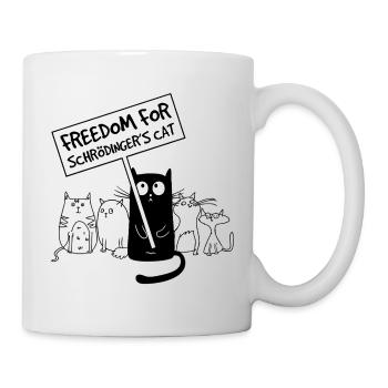 Liberté pour le chat Schrödinger – Chemise d’humour de nerd - Mug blanc - blanc - Droite
