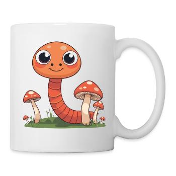Kawaii Pilzfamilie im Gras - Tasse - Weiß - Rechts