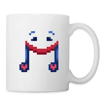 Smiling Musical Note Pixel Art - Mug - white - Right
