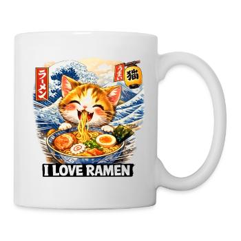 I love Ramen Cat Neko Kawaii Anime - Mug - white - Right