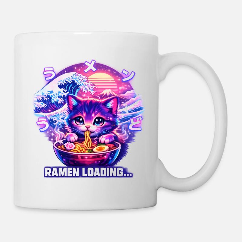 Ramen Katze Cyber gaming - Tasse - Weiß